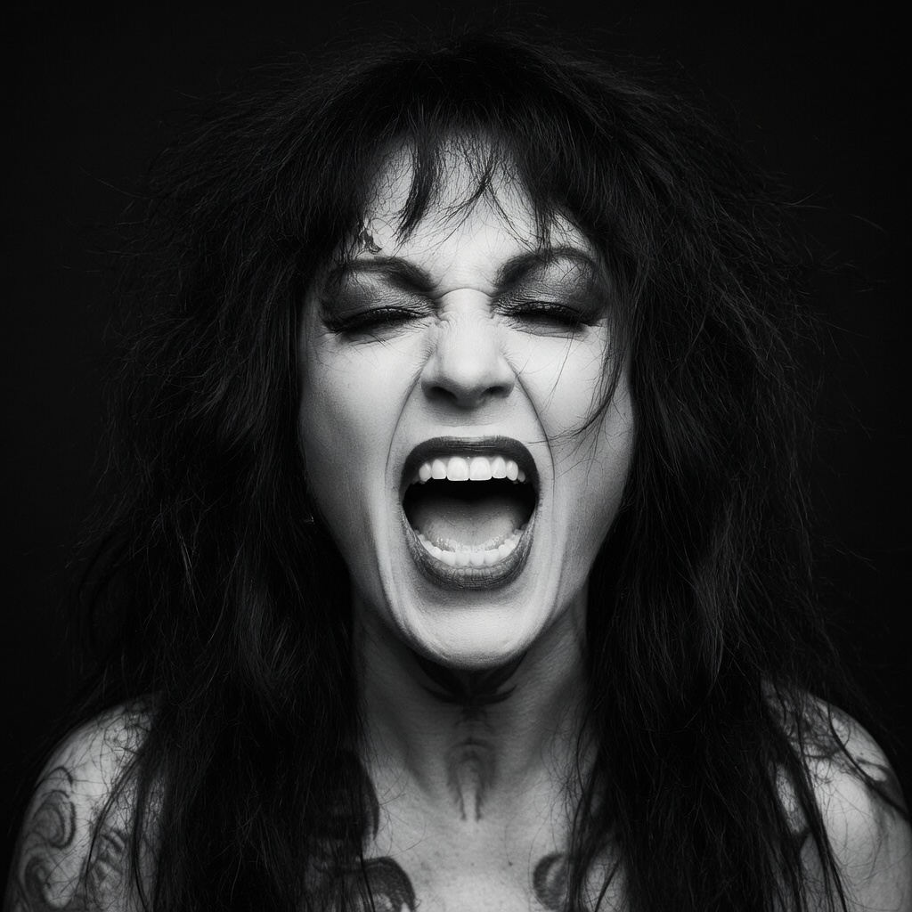 Marli West, singer performing with intensity